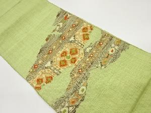 道長取に幾何学模様織出し名古屋帯